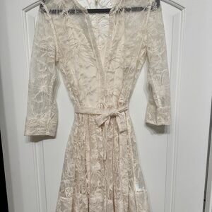 Elegant Cream Lace Dress